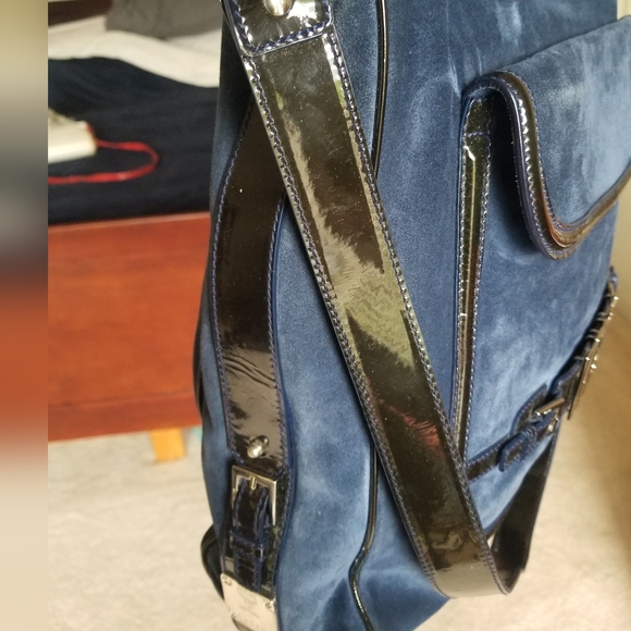 Rare MCM super blue suede 2 way bag - Picture 16 of 16